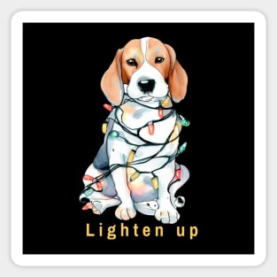 Lighten up Beagle Sticker